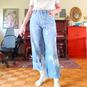 Distressed carpenter jeans